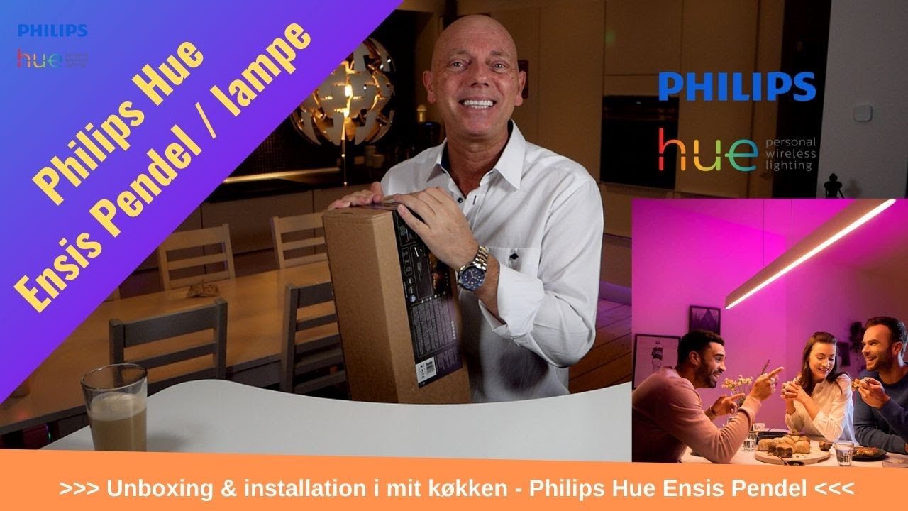 Philips Hue Ensis Pendel Lampe - installation og MIN! løsning på monterings udfordring.