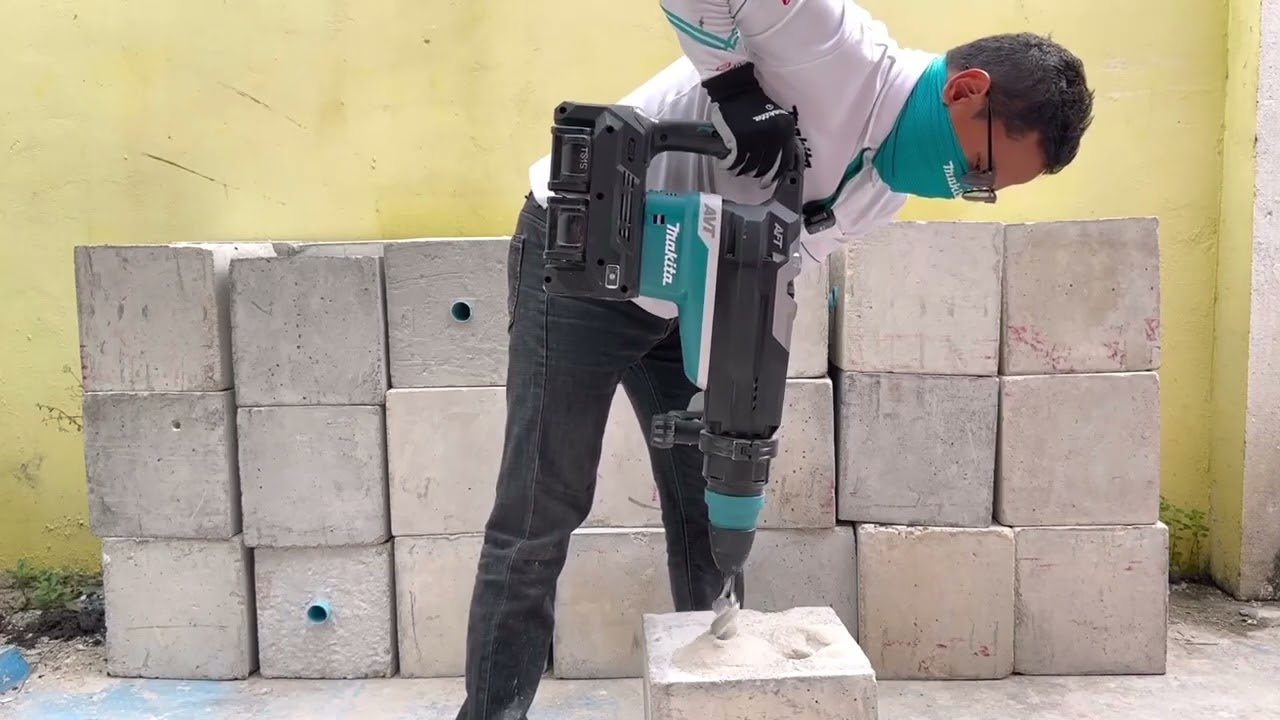 HR006G 80Vmax (40Vx2) XGT Brushless AWS* 52mm Rotary Hammer - SDS-Max/ ម៉ូទ័រស្វានបុកប្រើថ្ម 52លី
