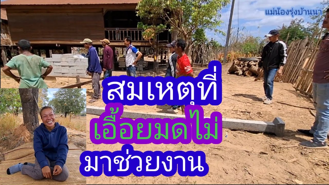 ทุกคนพูดถึงเอื้อยมดไม่มาช่วยงานยกเสาร์บ้าน✌️🙏🇱🇦❤️🇹🇭🇺🇸#แม่น้องรุ่งบ้านนา#15/3/26