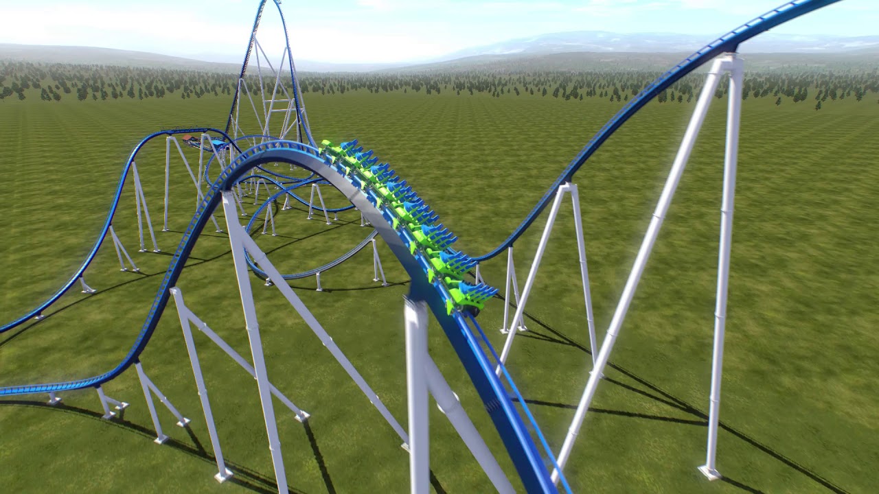 World's Longest Roller Coaster: Zenith 308 | B&M Giga Coaster | Offride Fly-By View [NoLimits 2 Pro]