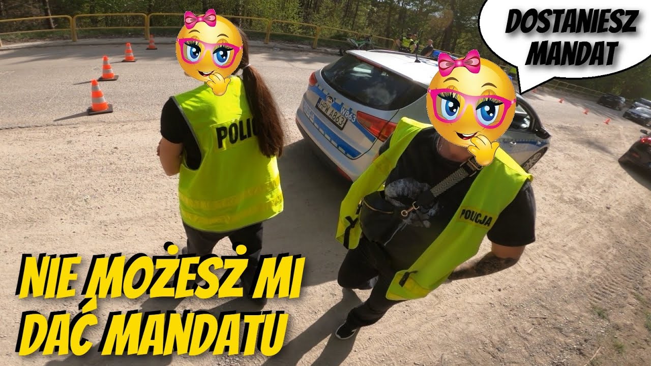 Awanturka z dwiema POLICJANTKAMI - Dam Ci mandat - Nie możesz mi dać mandatu - Biały B&oacute;r 2025 - KTM
