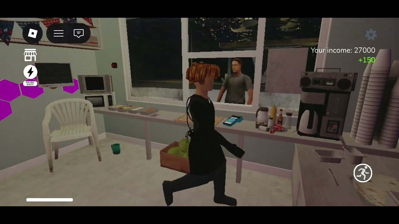 I played roblox  shawrma kiosk