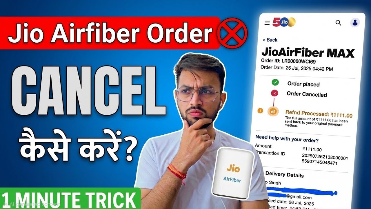 How To Cancel Jio Airfiber & Get Refund |Jio Airfiber Booking Cancel Kaise Kare |Jio Airfiber Refund