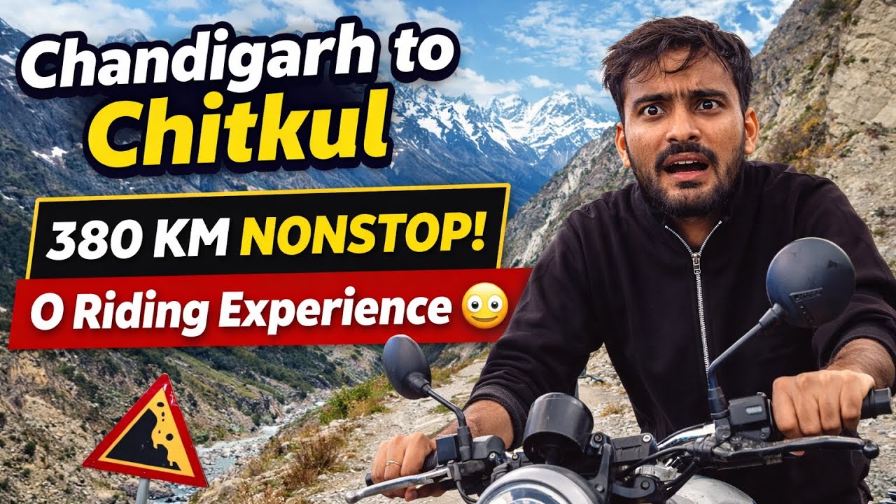 “0 Riding Experience 😳 | Chandigarh to Chitkul 380KM on Himalayan 450”