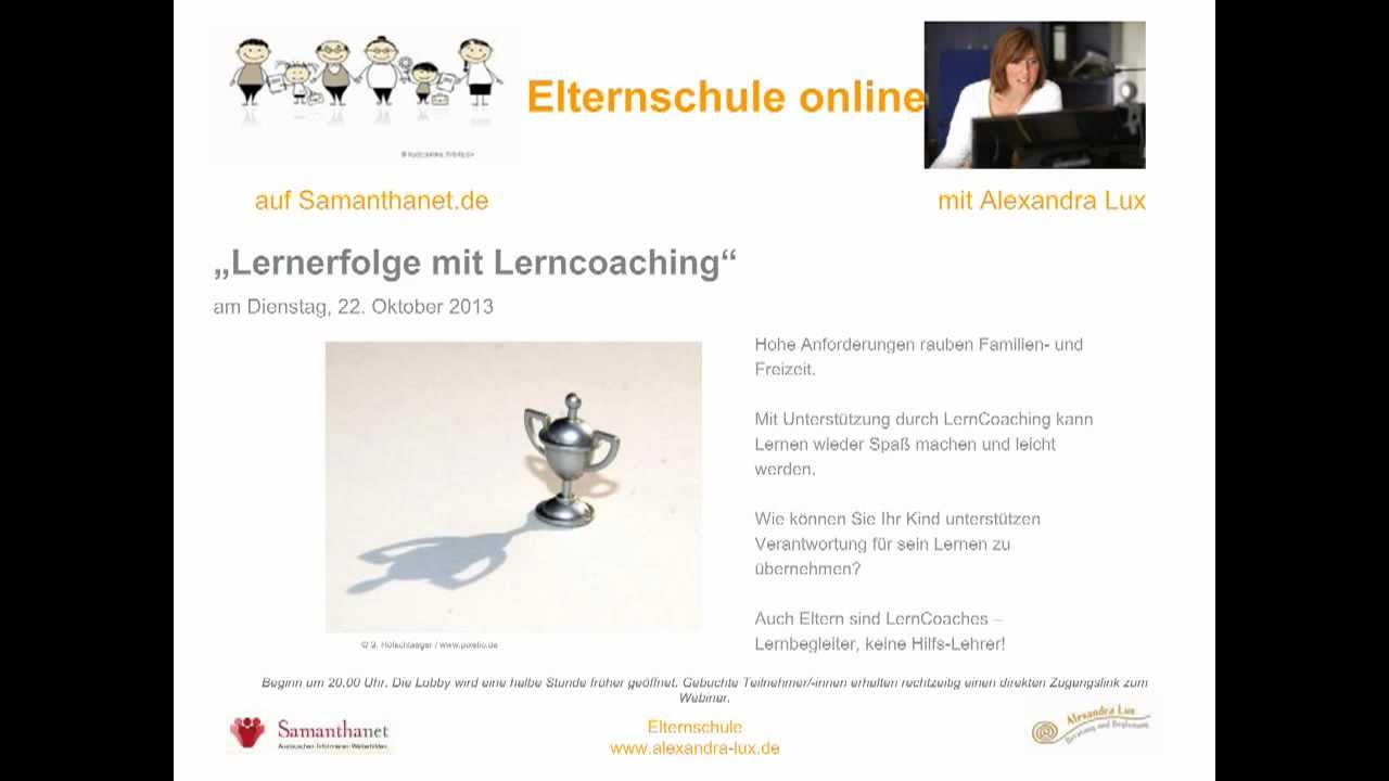 Elternschule online - Lernerfolge mit Lerncoaching