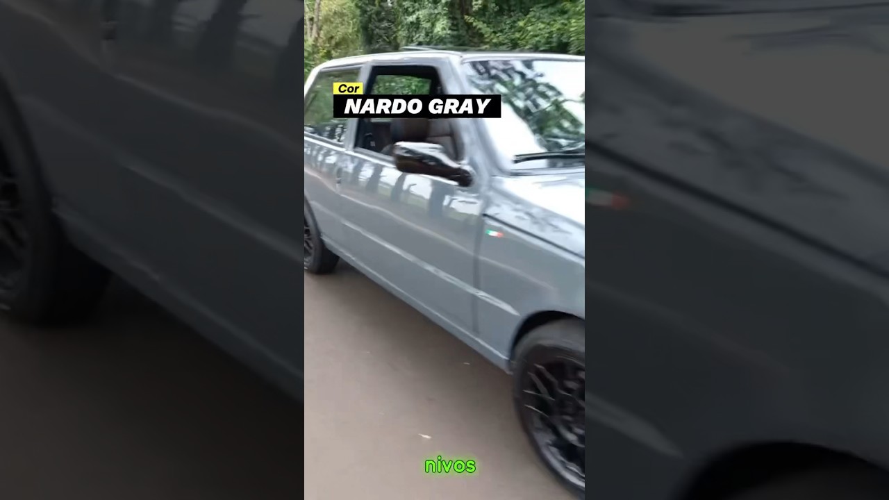 FIAT UNO COR CINZA NARDO GRAY #pinturaautomotiva #fiatuno #carrosrebaixados