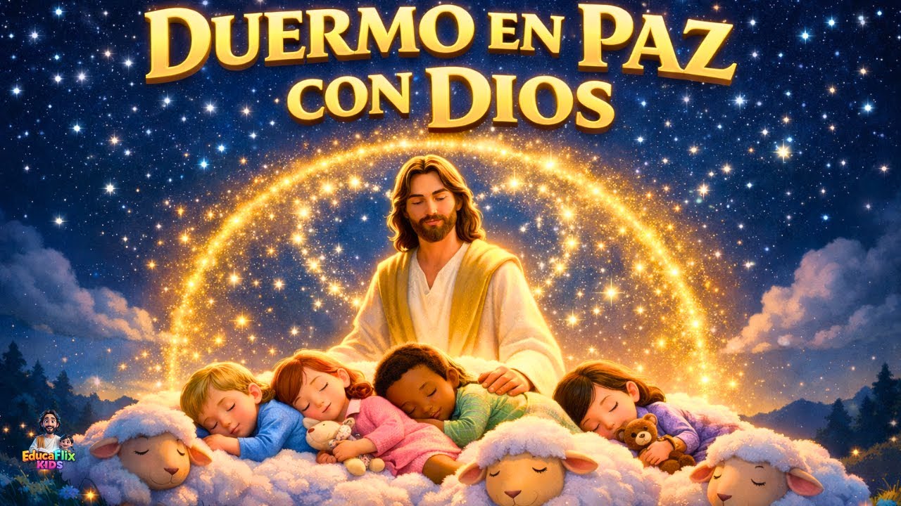 Duermo en Paz con Dios (Salmos) | Canción de Cuna Cristiana Infantil | EducaFlix Kids en Español