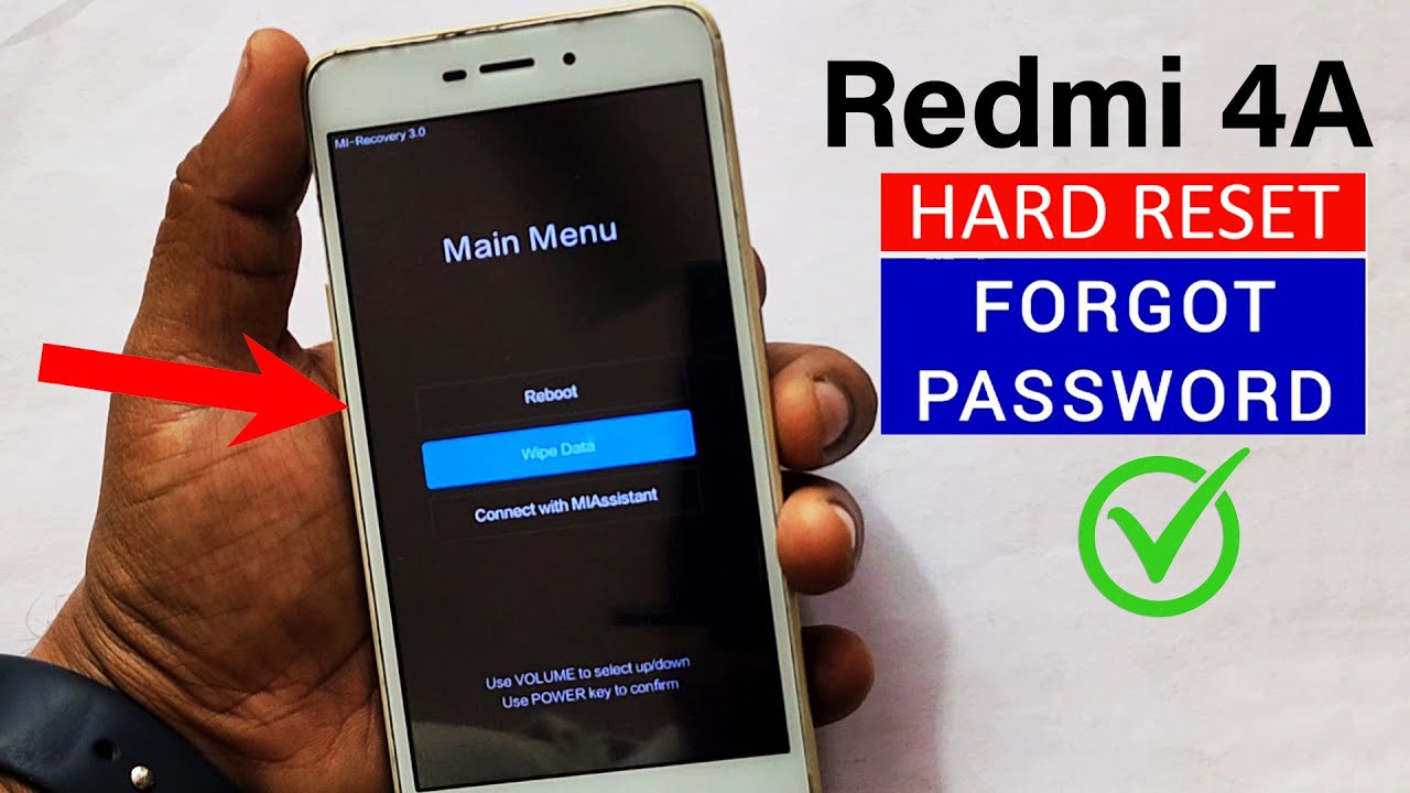 Redmi 4A : Hard Reset | Forgot Password | Screen Unlock