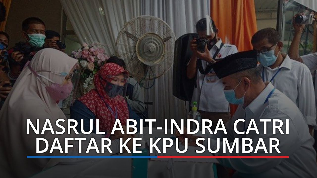 Mendadak, Nasrul Abit-Indra Catri Tiba di KPU Sumbar Sabtu Sore, Daftar di Hari Kedua