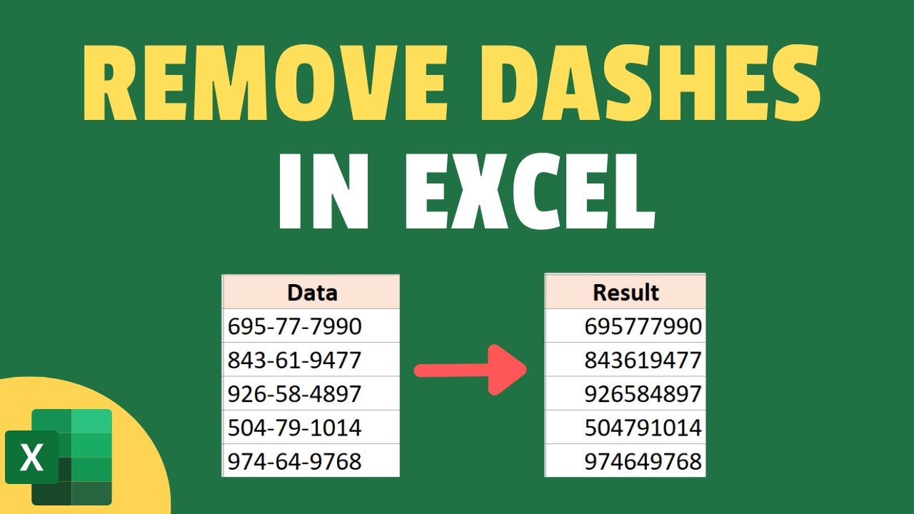 How to Remove Dashes in Excel (4 Easy Ways)