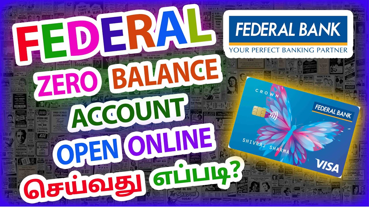 FEDERAL BANK Zero Balance Account Opening Online in Tamil