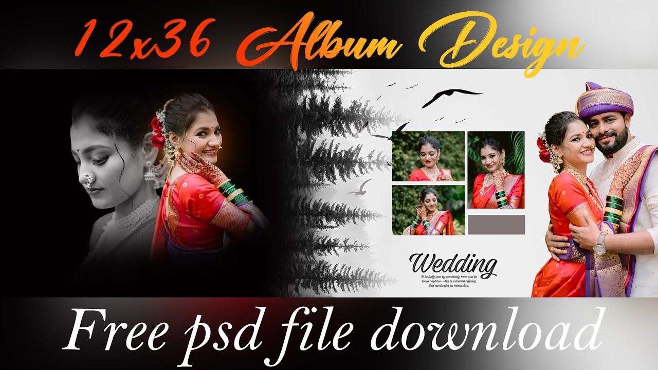 Wedding album design psd free download 12x36 2024