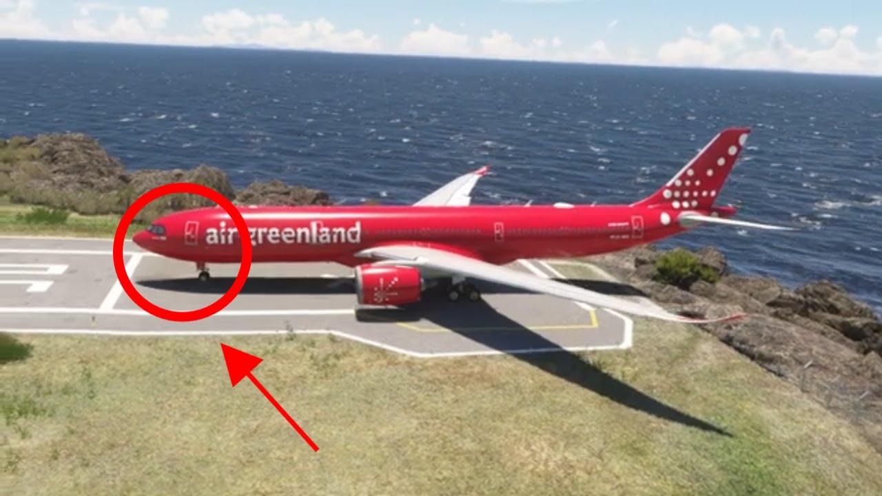 Extreme Takeoff! Airbus A330 GRENLAND Attempts to Depart from Saba Airport