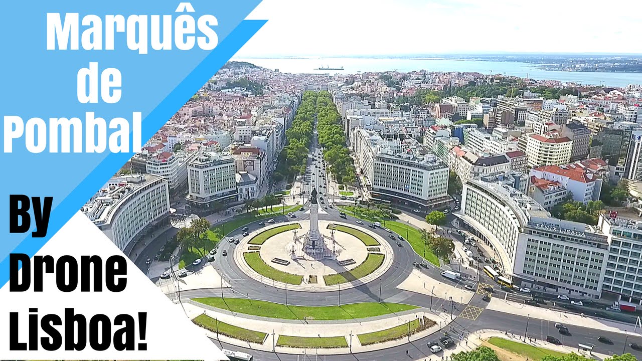 Pra&ccedil;a do Marqu&ecirc;s de Pombal by Drone Lisboa