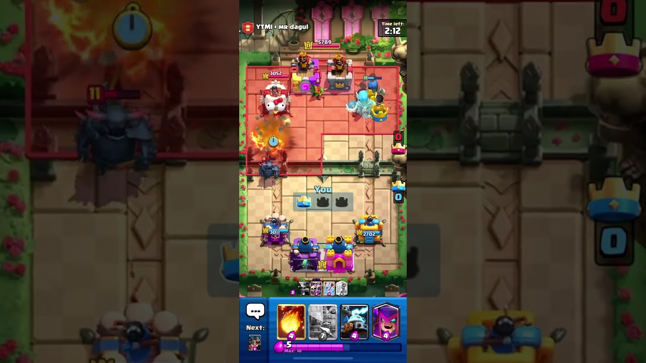 Playing clash royal trying to be good and teach me something ￼ idea.￼