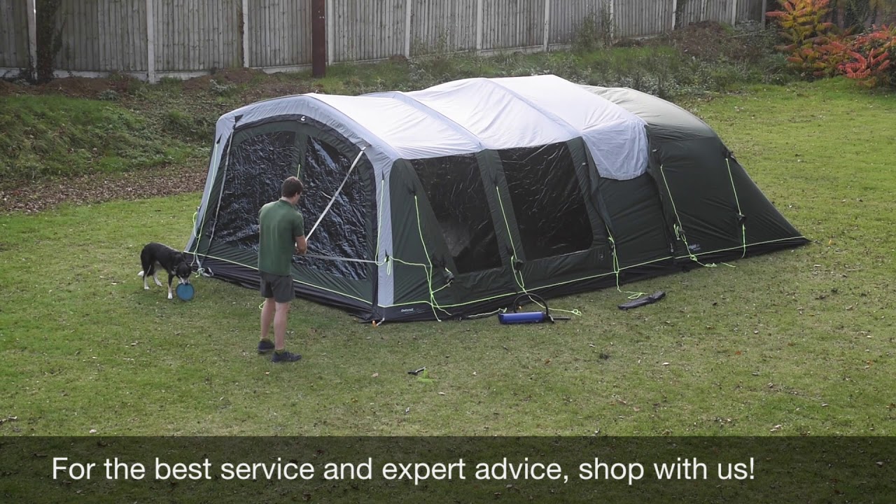Outwell Sundale 7PA Tent Pitching & Packing Video (Real Time)