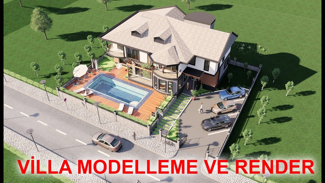 SKETCHUP BAŞTAN SONA VİLLA MODELLEME ve RENDER