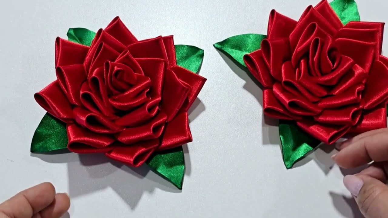 Diy, faça lindas flores utilizando fitas de cetim/ passo a passo detalhado.