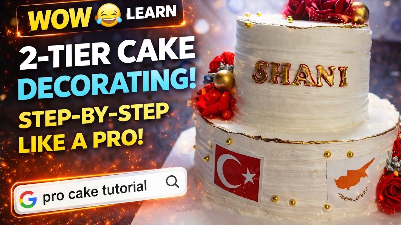 2 tier cake decorating ideas for boys & girls - Bakery Style Finishing Very Simple - Trending Cake