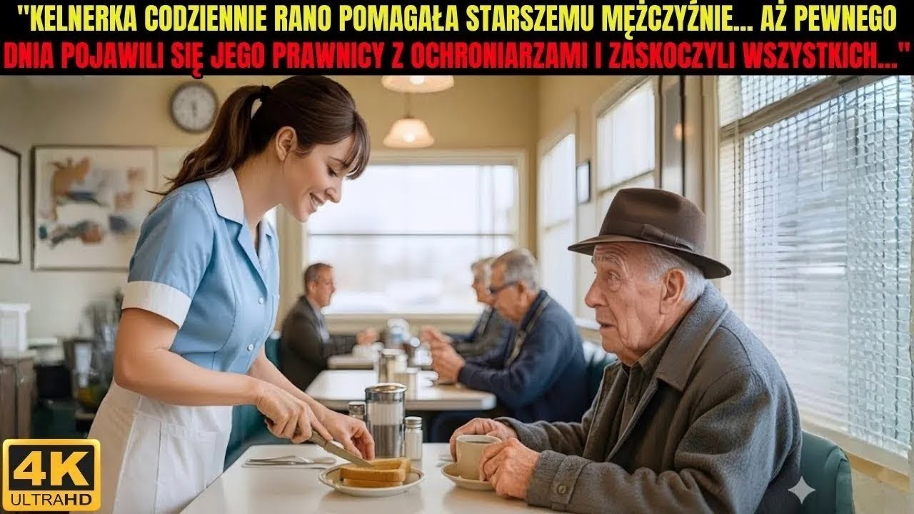 Kelnerka pomagała starszemu mężczyźnie każdego ranka    aż pewnego dnia przyjechali jego prawnicy z