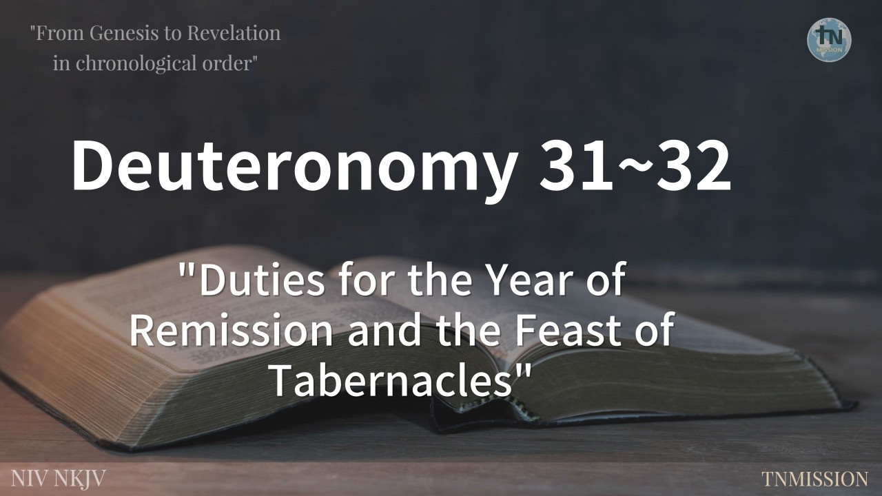 Duties for the Year of Remission and the Feast of Tabernacles,  No 68, #Dt, 31-32, Bible 365 QT