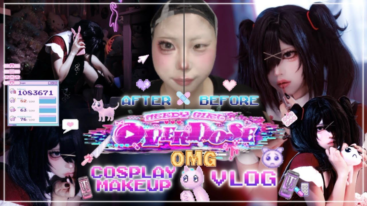 [COSPLAY MAKEUP] 니디걸 오버도즈 아메 코스프레 메이크업 튜토리얼 | 스튜디오 촬영 가는 법 | 촬영 콘티 짜기