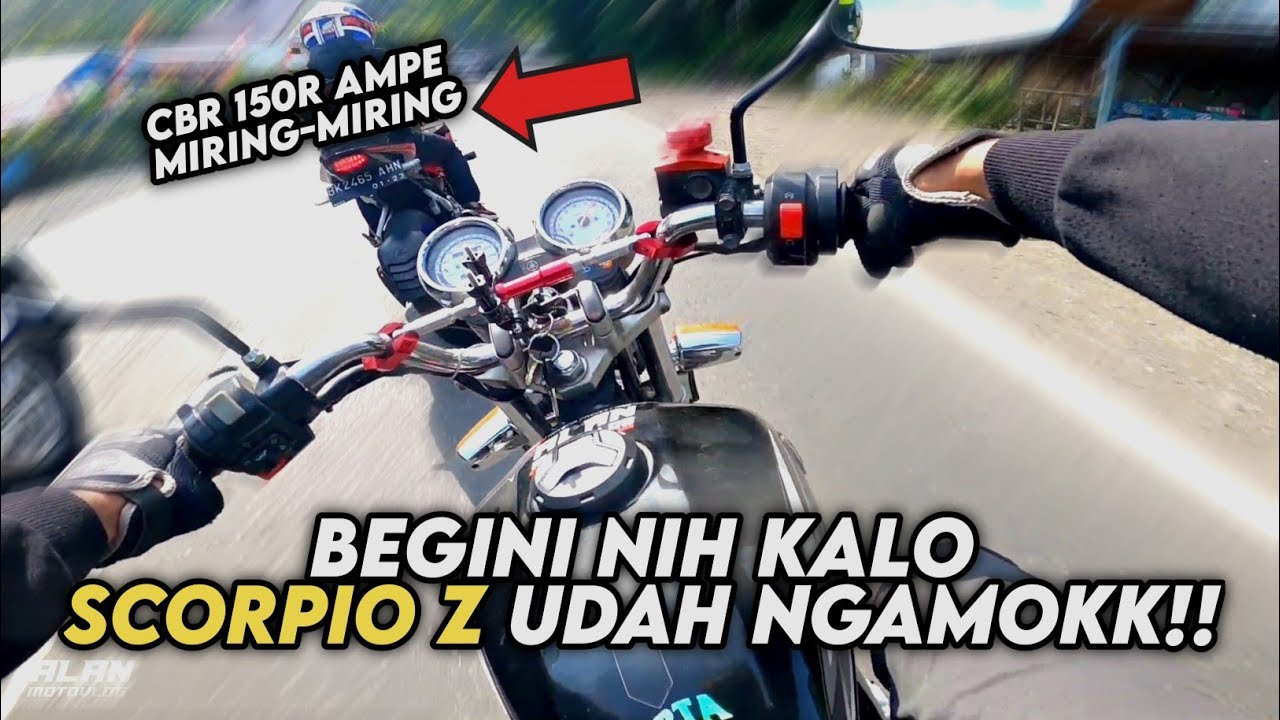 PANAS🔥SCORPIO Z STANDART VS HONDA CBR 150R RACING SALING BANTAI DI JALUR GUNUNG| SCORPIO Z MEDAN