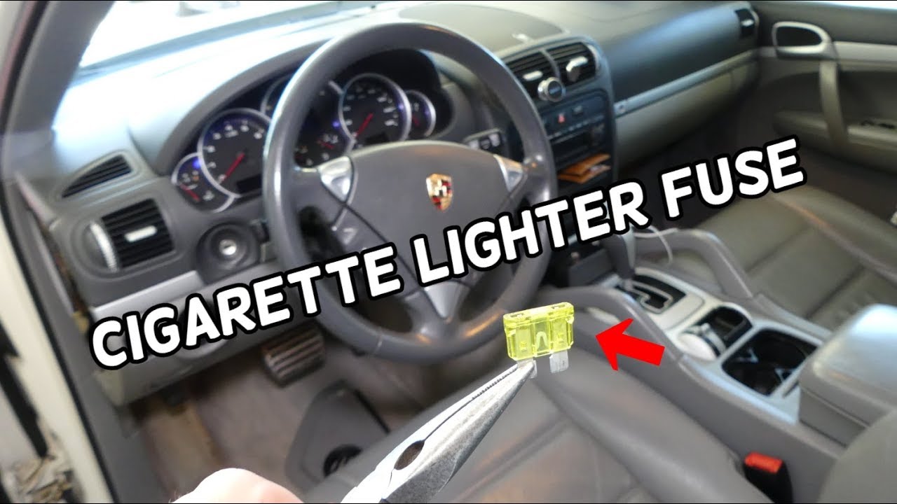 PORSCHE CAYENNE CIGARETTE LIGHTER FUSE LOCATION REPLACEMENT. ALL CIGARETTE LIGHTERS