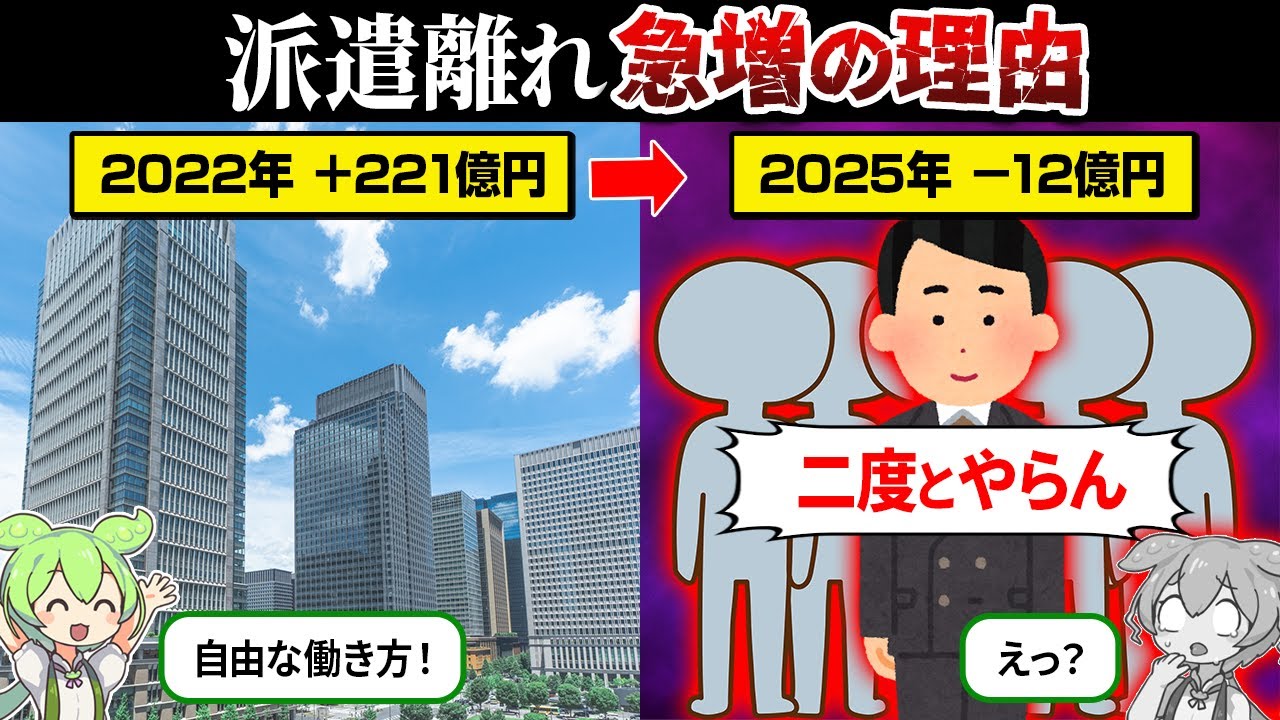 【倒産急増】なぜ派遣業界は終わったのか？【ずんだもん＆ゆっくり解説】