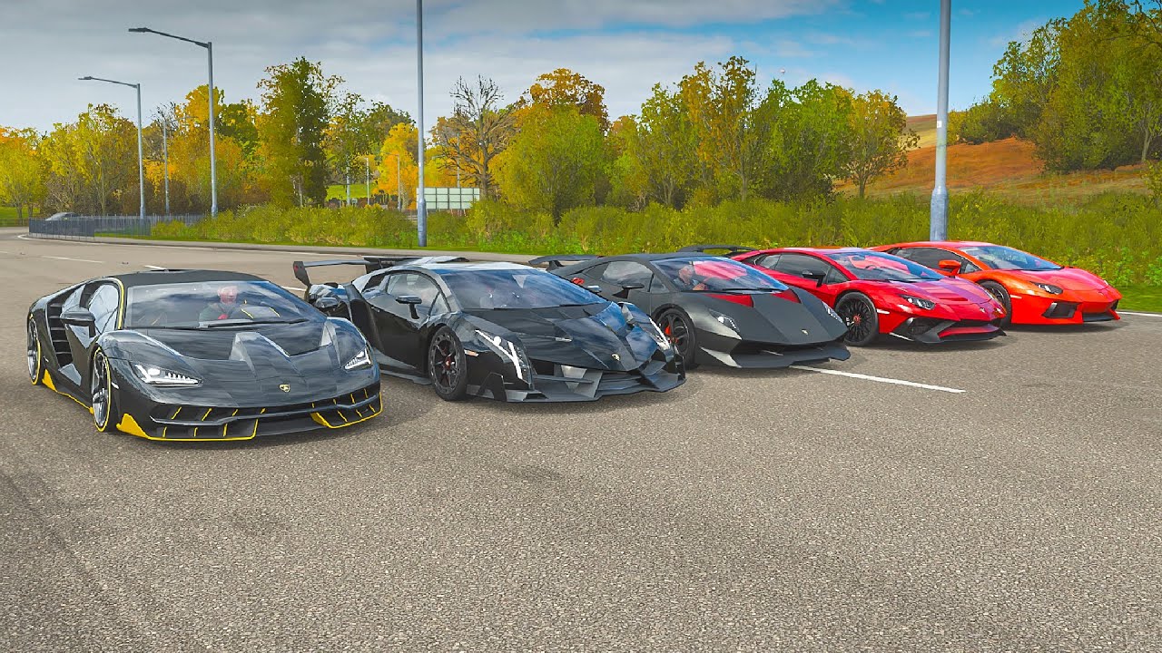 FH4 Drag Race | Centenario vs Veneno vs Aventador vs Aventador SV vs Sesto Elemento!