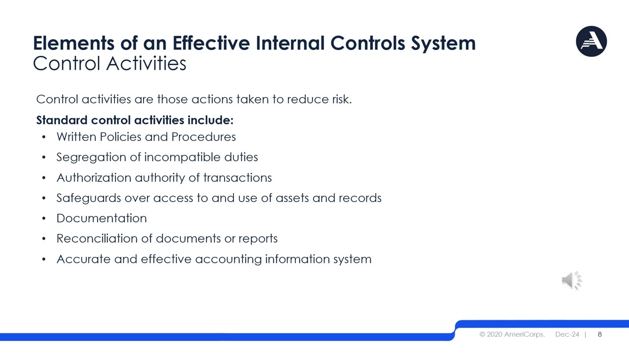 RECORDING AmeriCorps Training Internal Controls for Grant Recipients