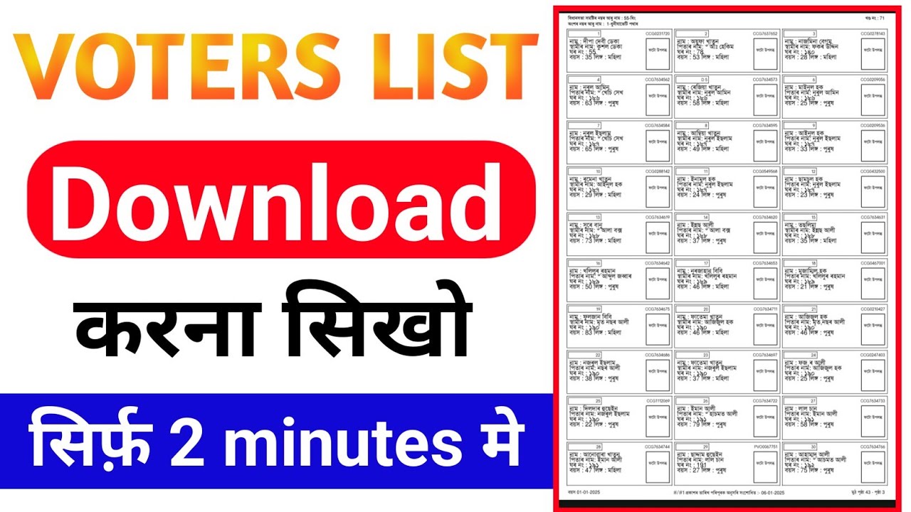 Voter List Download 2025 | Voter List Kaise Download Kare | Electoral Roll Download