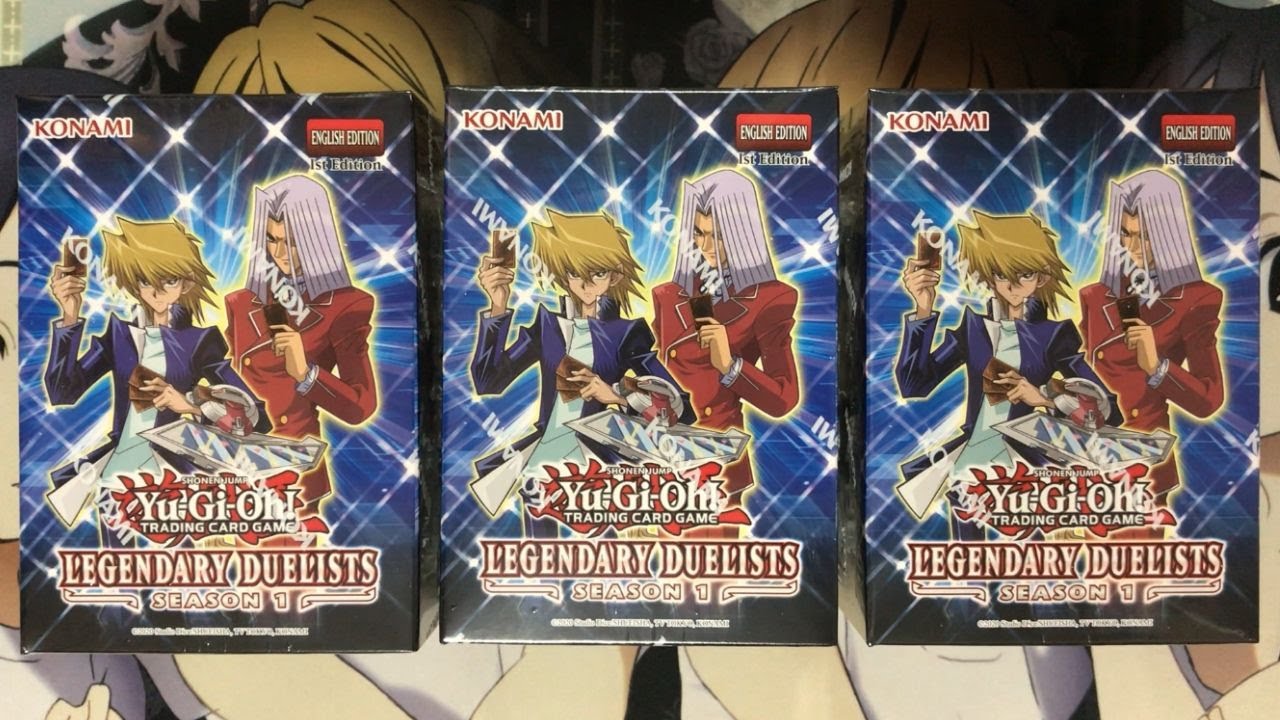 Открытие трех бустерных коробок Yu-Gi-Oh! из первого сезона Legendary Duelists.