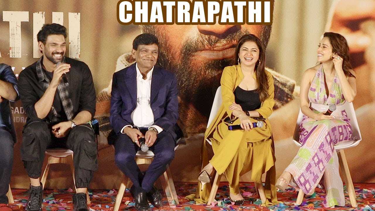 Chatrapathi(2023) Hindi Press Meet Mumbai | Sai Bellamkonda, Bhagyashree, Nusrat Bharucha |12th May