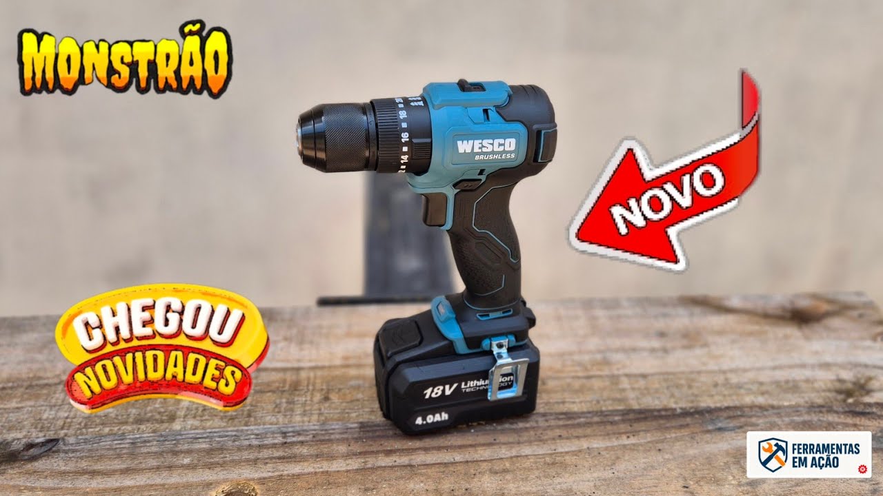 MODELO NOVOA DA WESCO 18V BRUSHLESS PARAFUSADEIRA WS2425