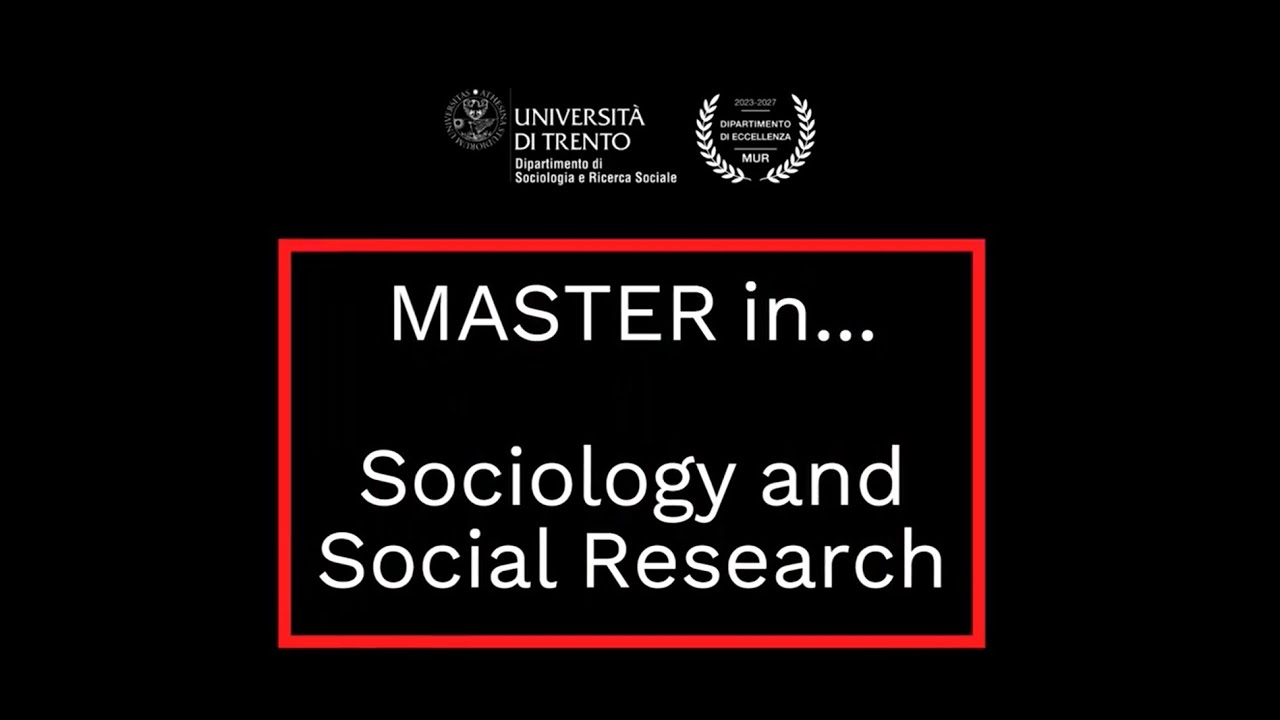 𝗣𝗿𝗲𝘀𝗲𝗻𝘁𝗮𝘁𝗶𝗼𝗻 𝗼𝗳 𝘁𝗵𝗲 MASTER in Sociology and Social Research 2023-24