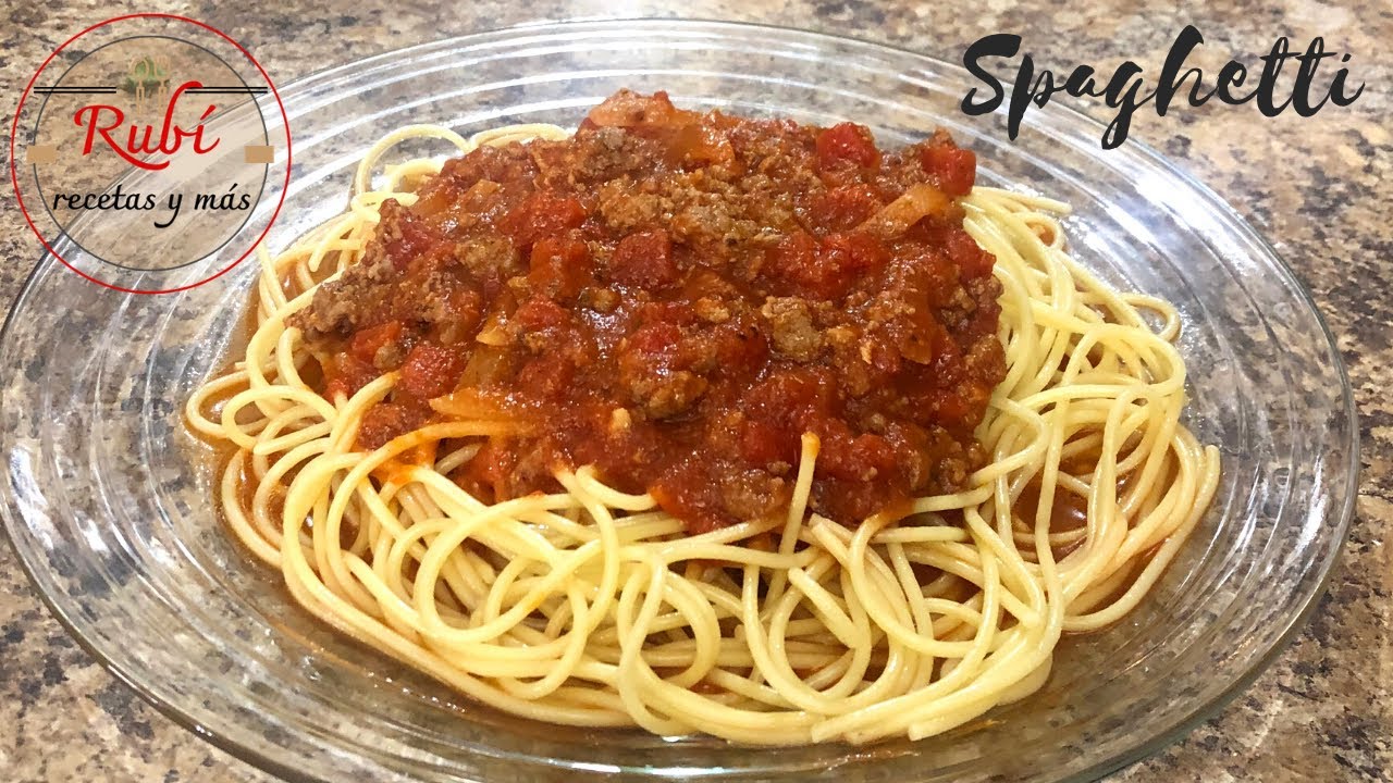 Spaghetti con CARNE molida -Riquísimo y fácil!
