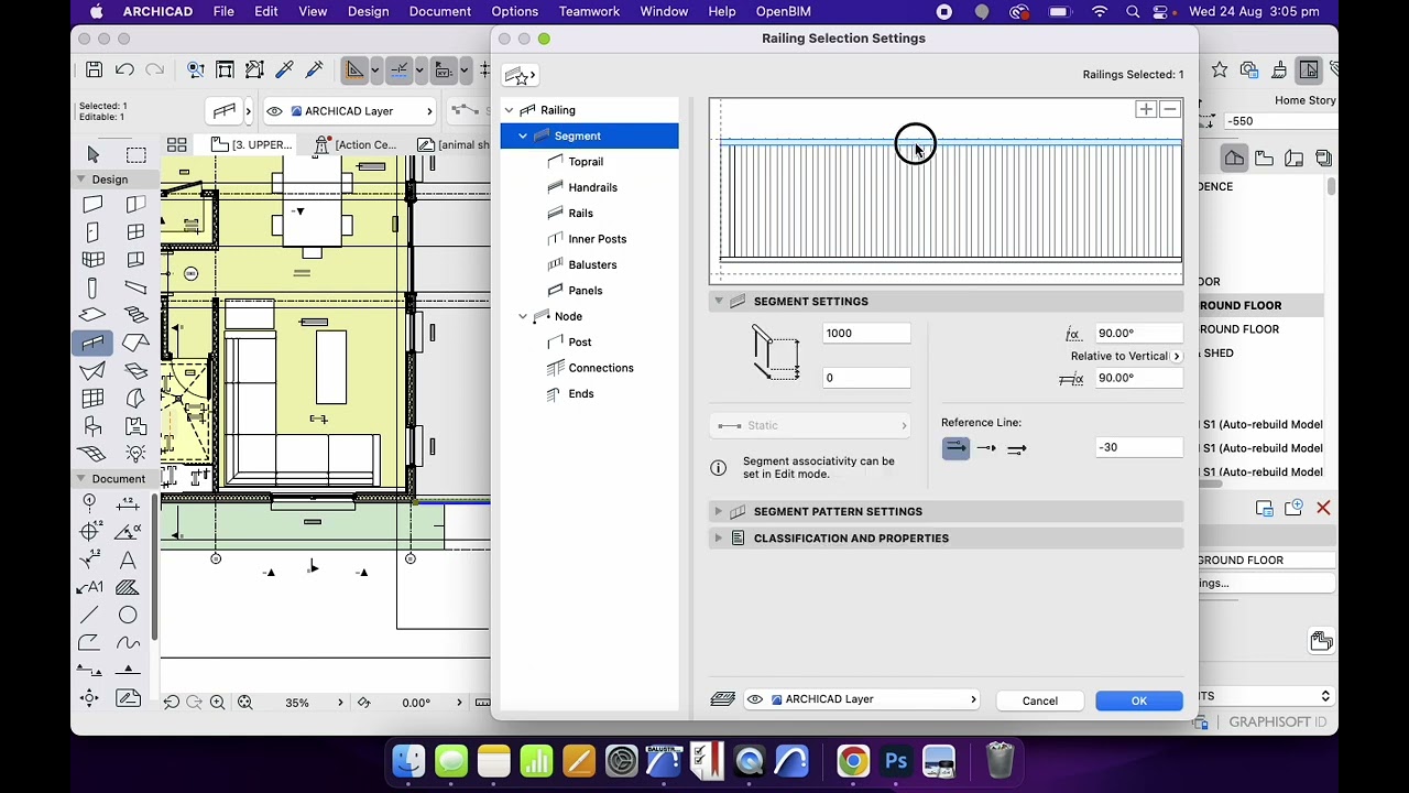 ArchiCAD Railing Settings