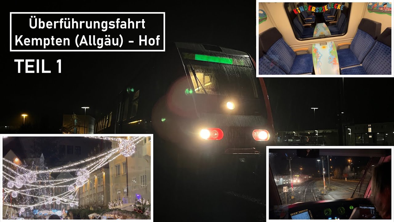 Überführungsfahrt BR 612 von Kempten nach Hof | Hotelübernachtung, Kemptener Fahrzeug, Rangierfahrt