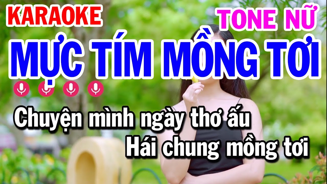 Karaoke Mực Tím Mồng Tơi Tone Nữ Nhạc Sống | Karaoke Minh Kha