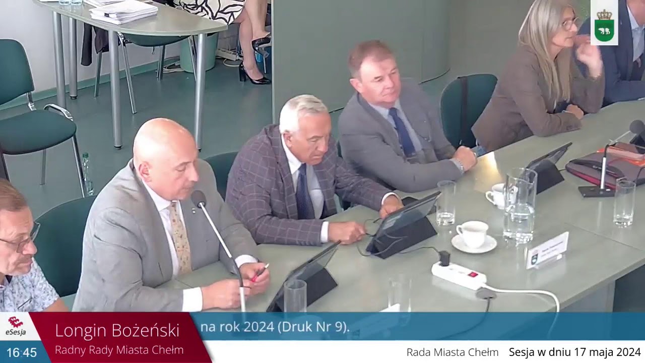 I Sesja Rady Miasta Chełm w dniu 06.05.2024 r. (wznowienie obrad po przerwie - część II)