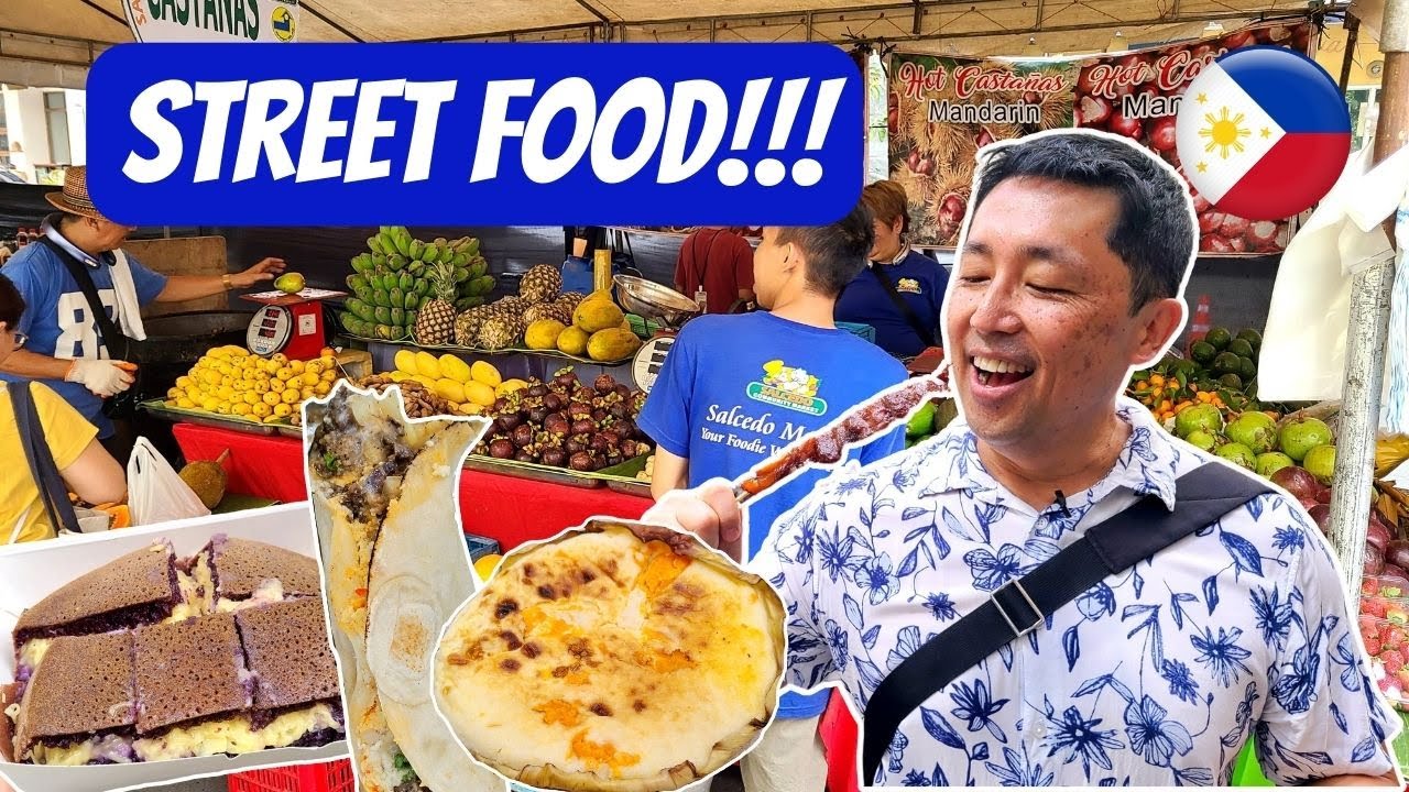 Trying Filipino Street Food in the Philippines 🇵🇭 Salcedo Weekend Market Makati City