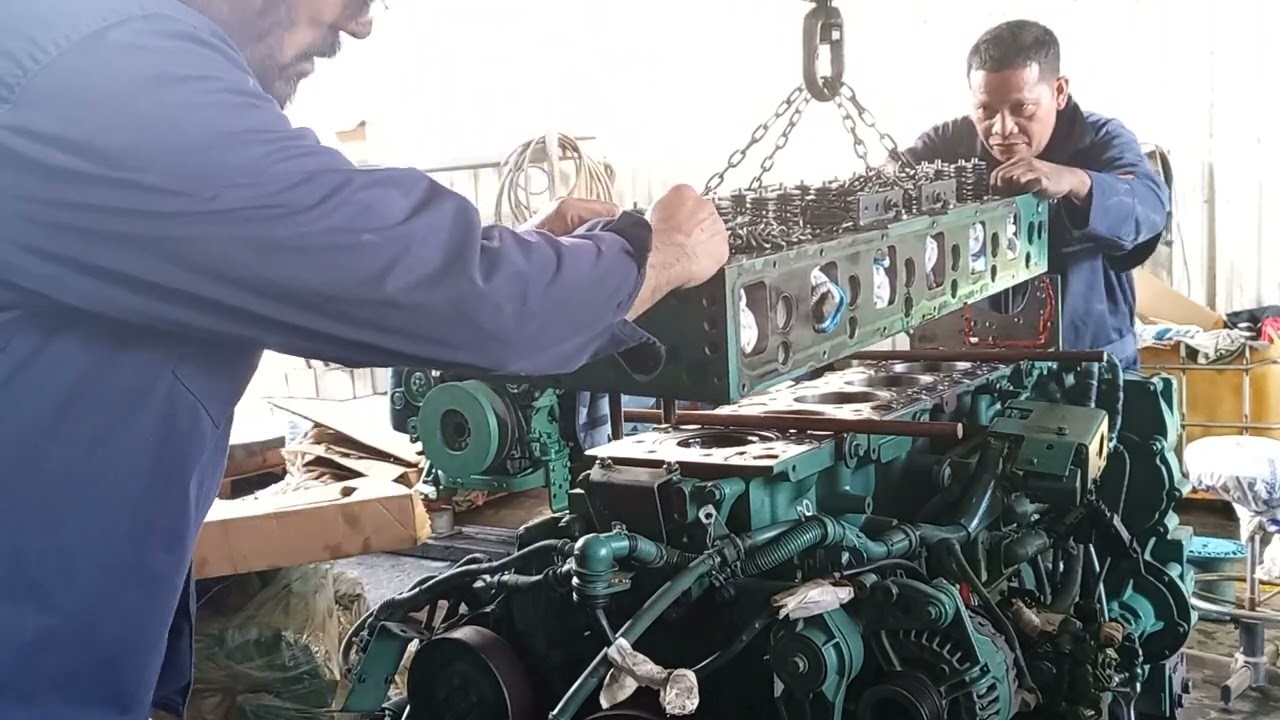 VOLVO PENTA TAD1341GE INSTALLATION OF CYLINDER HEAD