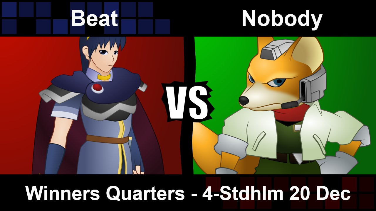 Beat (Marth) vs Nobody (Fox, Falco) - Winners Quarters 4-Stdhlm 20 Dec
