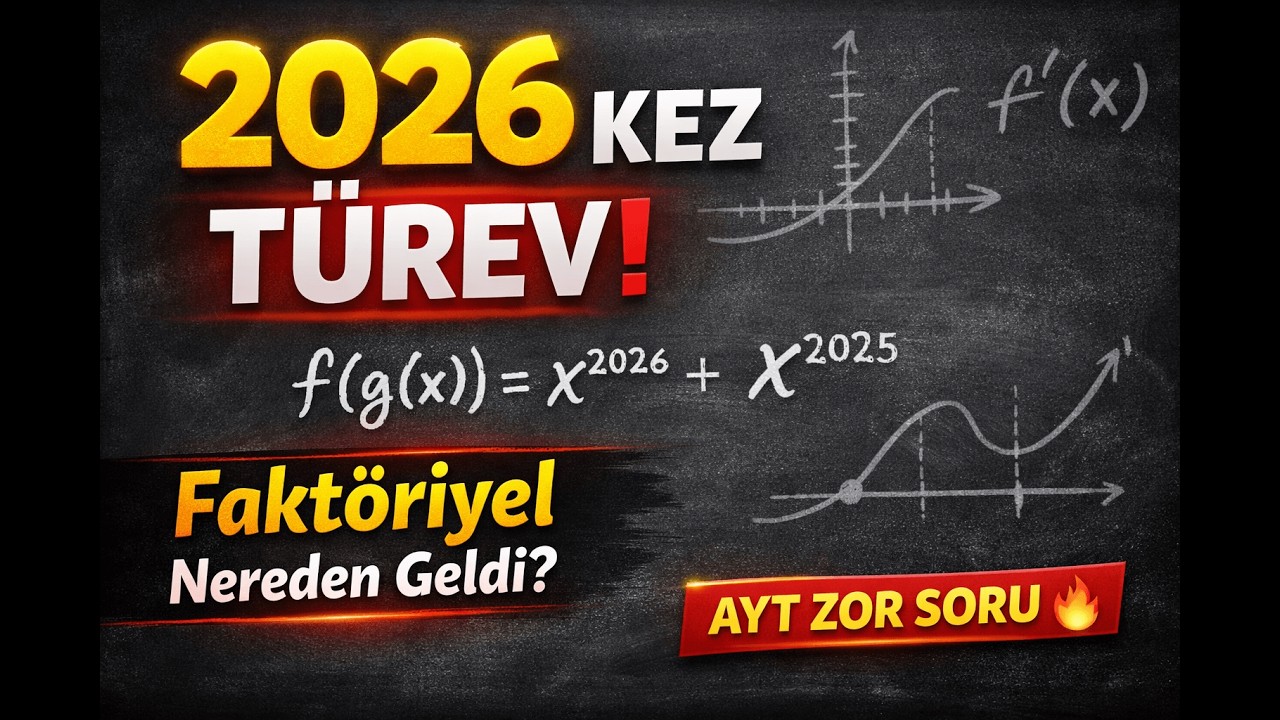 AYT Matematik | 2026 Kez Türev Alınca Ne Olur? Zincir Kuralı ile Faktöriyel Şoku