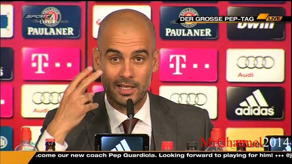 Pep Guardiola erste Pressekonferenz als Trainer von Bayern München - 24.06.2013