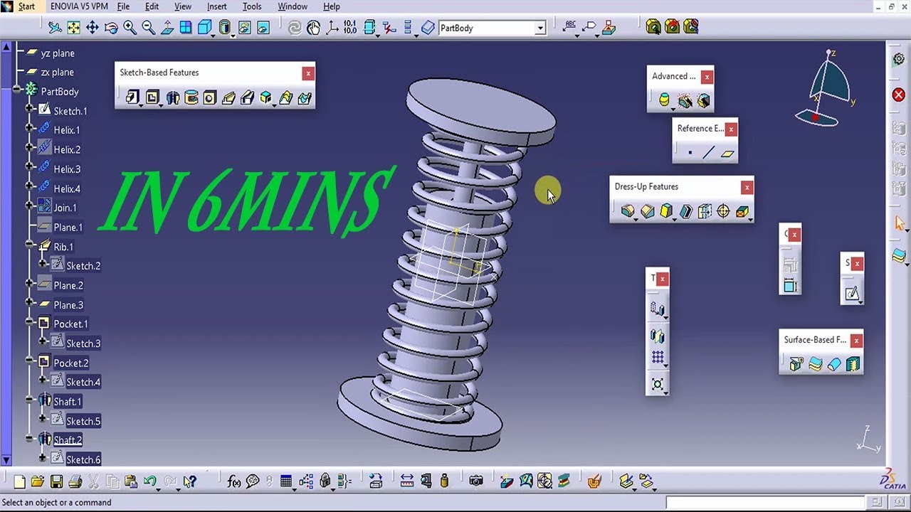 How to design Suspension in catia (IN 6MINS)!!!