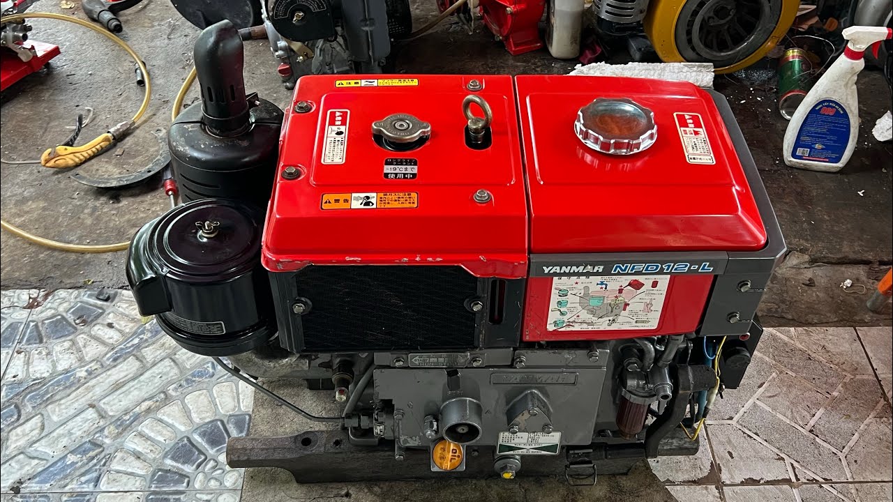 Đã Bán.Máy dầu Yanmar NFD12-L hàng bãi nhật đẹp keng béc kim 12hp có đề đt:0932666653