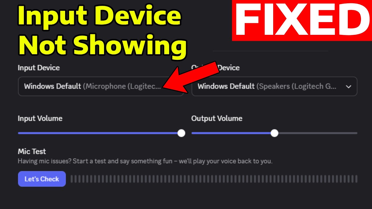 How To Fix Discord Input Devices Not Showing & Mic Selection Issue