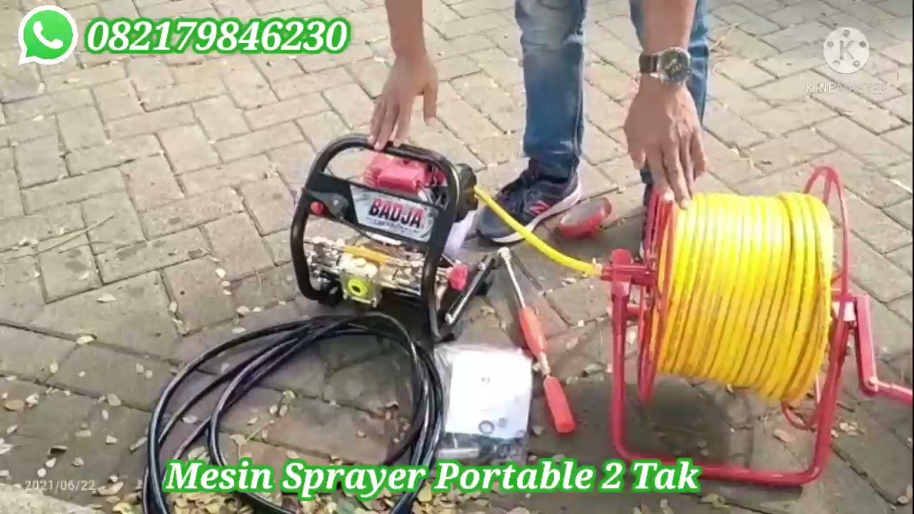 Mesin Sprayer Portable 2Tak Full Set Selang Sprayer 100M.